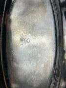Silver trays, cup, fluted cone