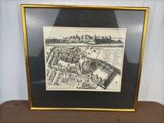 Framed prints, Windsor castle, street drawing, 6 sailboat pictures