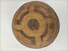 Native American Coiled Basket Tray