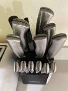 FARBERWARE knives in block, Cuisinart 4 slot toaster