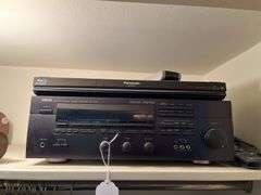 Yamaha stereo receiver, Panasonic blue ray, Insignia TV