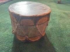 Pair of Native American moccasins, Cochiti Pueblo Vintage Painted Ceremonial Drum