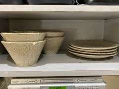 Ceramic dishes by Casa mia, Fortunata Italy, 2 different finishes
