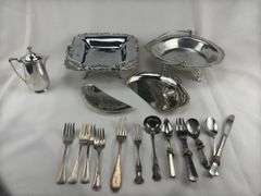 Collection of Silver plate and stainless Service