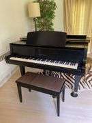 YAMAHA grand piano #2343277 black lacquer finish and bench