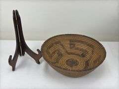 Native American Coiled Basket Tray