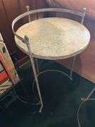 Pair of nesting metal tables