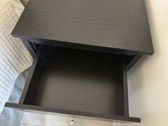 2 drawer side table. 16” d X 19” w X 22” d