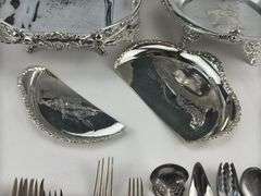 Collection of Silver plate and stainless Service