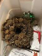 7 boxes of Christmas items. In basement