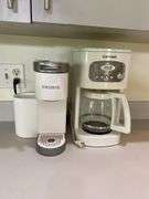 KEURIG K cup machine and Cuisinart coffee pot
