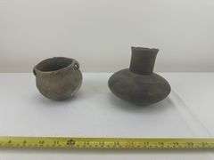 Two Primitive Clay Vessels – Early Indigenous Earthenware