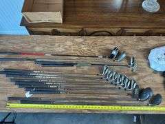Callaway golf set, balls, and misc clubs drivers