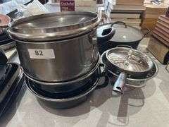Electric wok, cast iron, skillets, pots, pans, baking dishes, miscellaneous