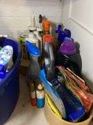 Cleaning supplies (in basement)