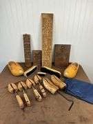 Dutch wood cookie boards, shoes, wood shoe stretchers