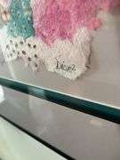 Paper pulp abstract artwork signed by Dion