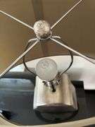 27” textured tin lamp