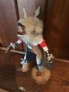 Pair of 11” signed White Wolfman Kachina Dolls
