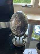 Marble eggs w/ stand,soap stone style covered box