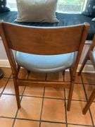 Pair of padded leather seat chairs