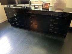 12 drawer black laquered dresser