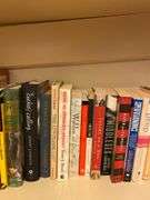 Top shelf of books