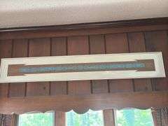 Native American beaded belt in frame