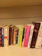 Top shelf of books