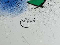 Joan Miro lithograph 30"x23”