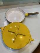 DANSK yellow cook set, skillet, pan, pot
