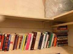 Top shelf of books