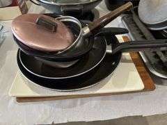Electric wok, cast iron, skillets, pots, pans, baking dishes, miscellaneous