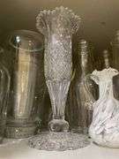 Glass vases and bottles, coffee filters, coffee, tea