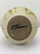 Studio Pottery Vase by K. Freeman