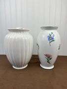 Pair of ceramic candlesticks hand painted Poland,  2  vases “Delft Hollander” “TIFFANY & Co.