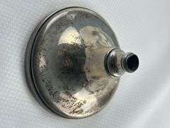 Silver trays, cup, fluted cone