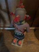 Mudhead Kachina Clown Doll 9.5” tall,  Kisa Prarrie Falcon 12” tall