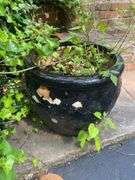 Pair of ceramics pots, 15”d x 13”h, (heavy items, must have your own help to load)