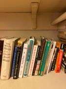 Top shelf of books