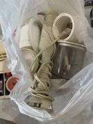 Glass baking dish, utensils, hand blender