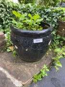 Pair of ceramics pots, 15”d x 13”h, (heavy items, must have your own help to load)