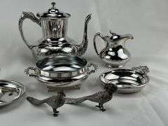 Misc collection of silver plated service