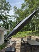 Offset patio umbrella approximately 9ft