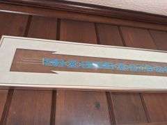 Native American beaded belt in frame