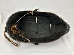 African Carved Tribal Mask with Braided Fiber and Cowrie Accents and Group of Tribal-Inspired Decorative Items