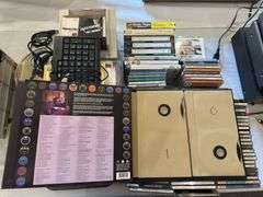 Large Primarily Jazz CD collection, pc printer, keyboard, power strip, Misc