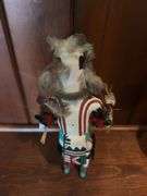 Mudhead Kachina Clown Doll 9.5” tall,  Kisa Prarrie Falcon 12” tall