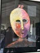Carole Laroche original pastel, matted and framed, signed 91’, 40"w x 52”h