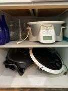 Crock-pot, pizza cooker, electric skillet, vases, bottles, sodastream machine